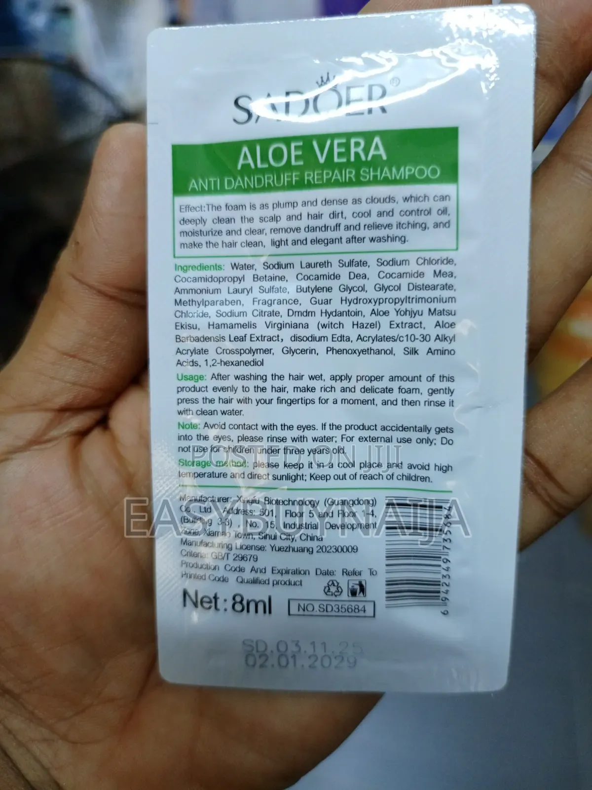 Sadoer Aloe Vera Anti Dandruff Repair Shampoo 5pcs