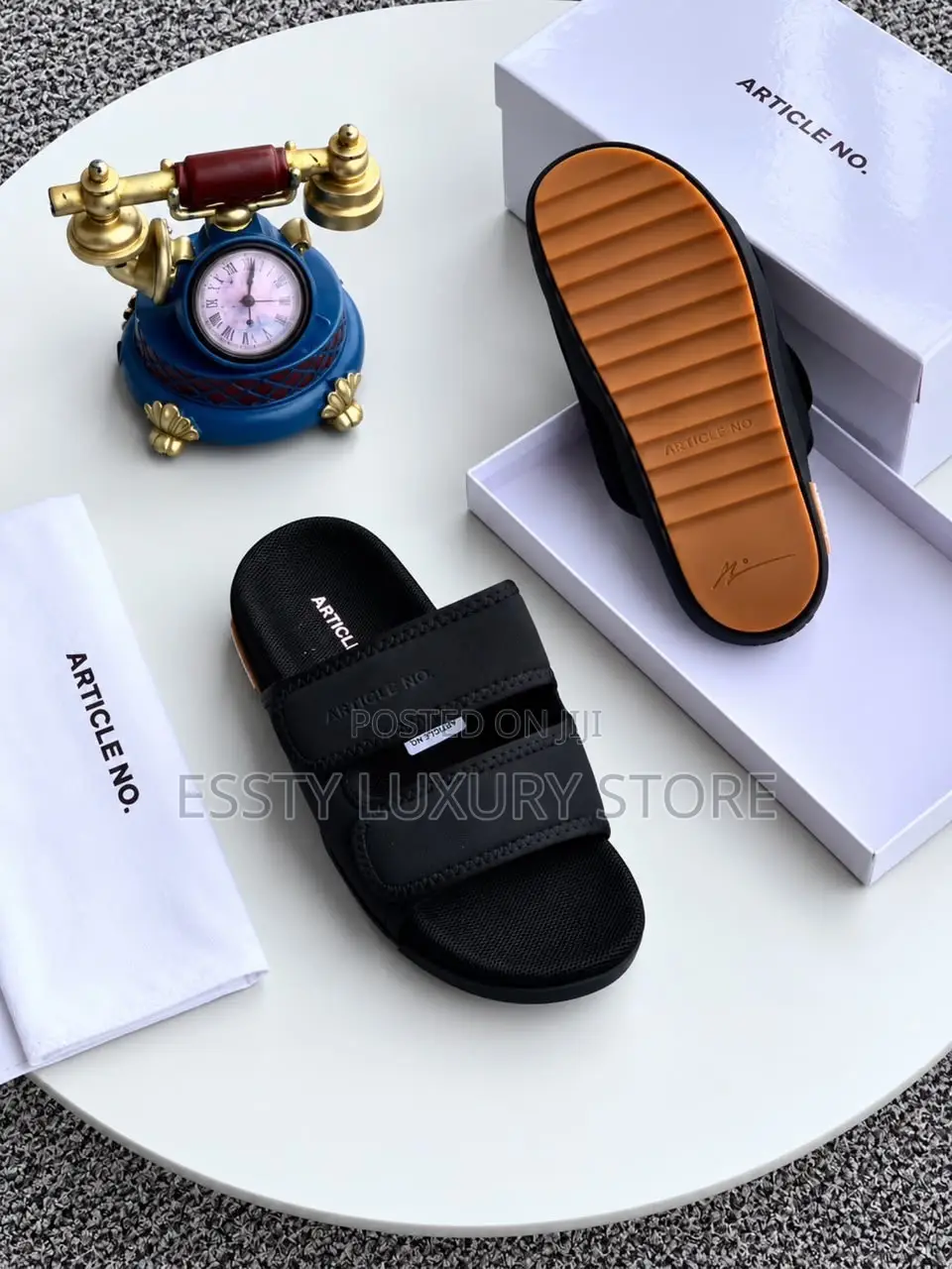High Quality Luxury Article No. Double-Strap Slide Sandals!!