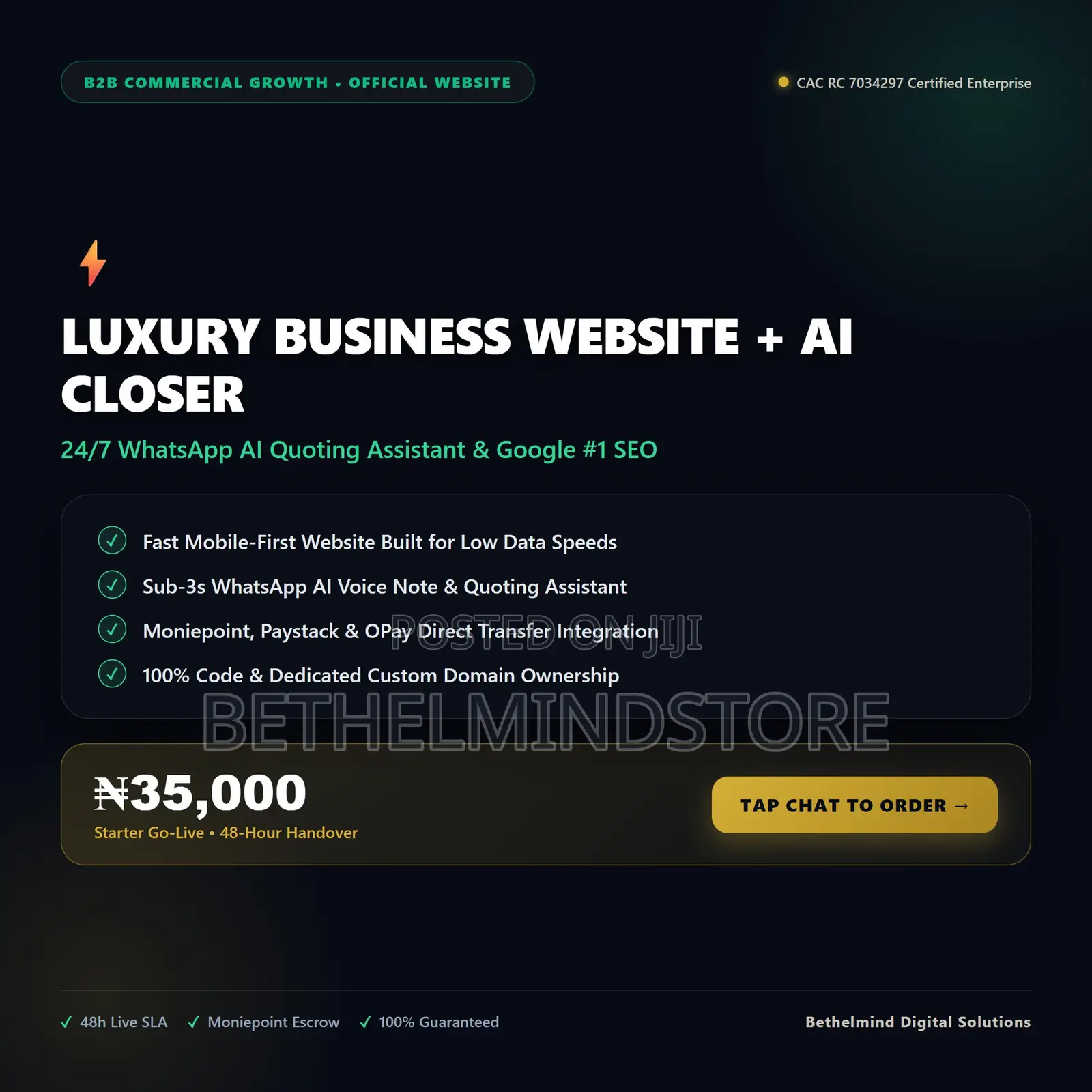 Professional Business Website + 24/7 AI WhatsApp Sales Assistant