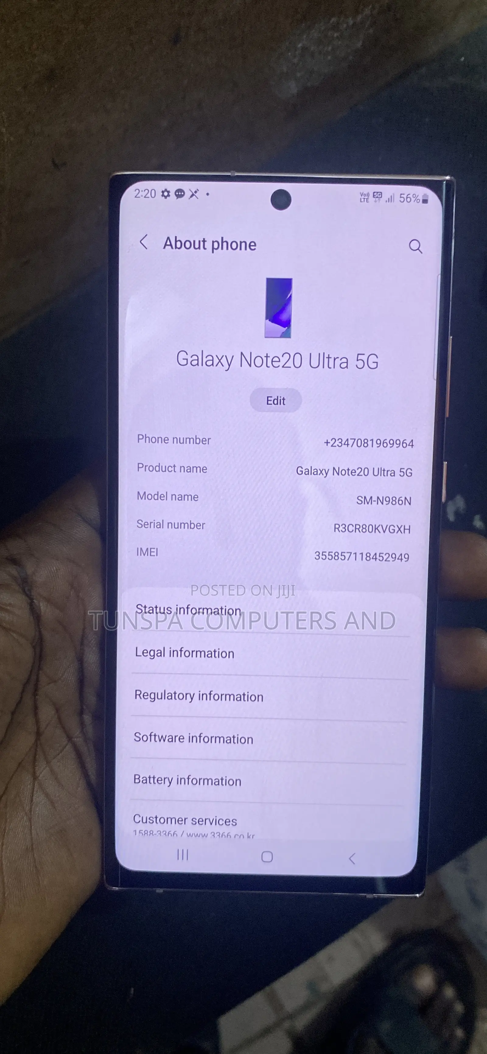 Samsung Galaxy Note 20 Ultra 5G 256 GB