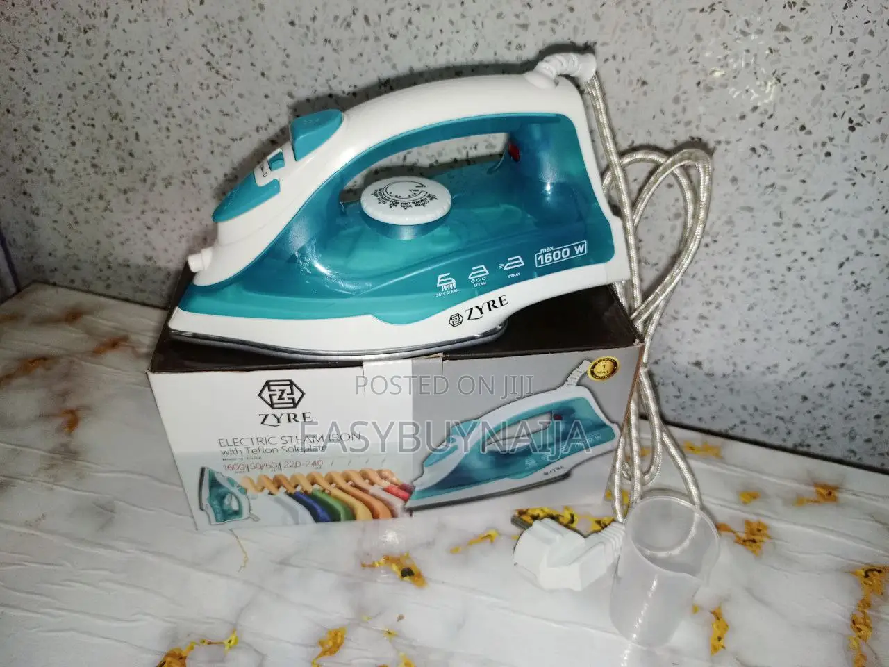 Zyre Electric Steam Iron With Teflon Soleplate
