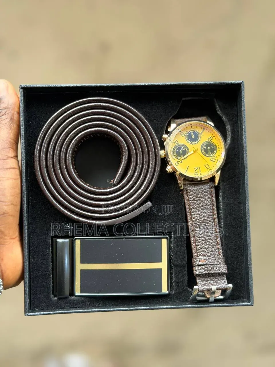 Luxury Men's Watch & Belt Gift Set