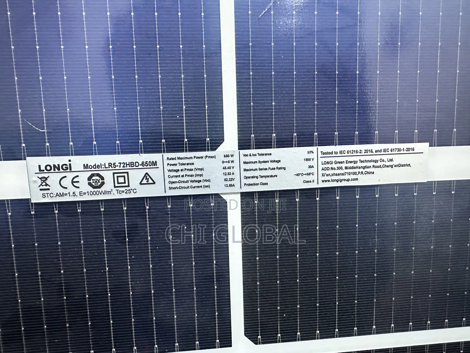 Longi 144cell 650w Solar Panel