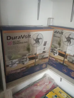 DuraVolt 16-Inch AC/DC Solar Standing Fan – 18W