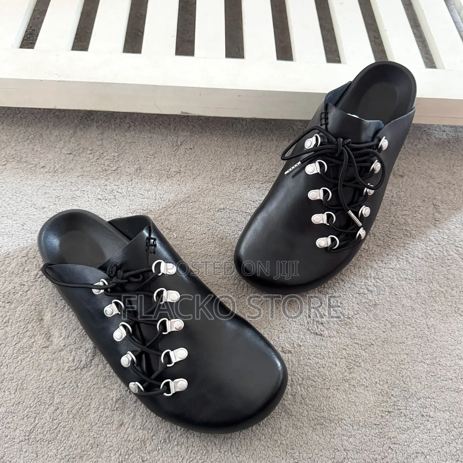 Premium Unorthodox Pleated Leather Mules