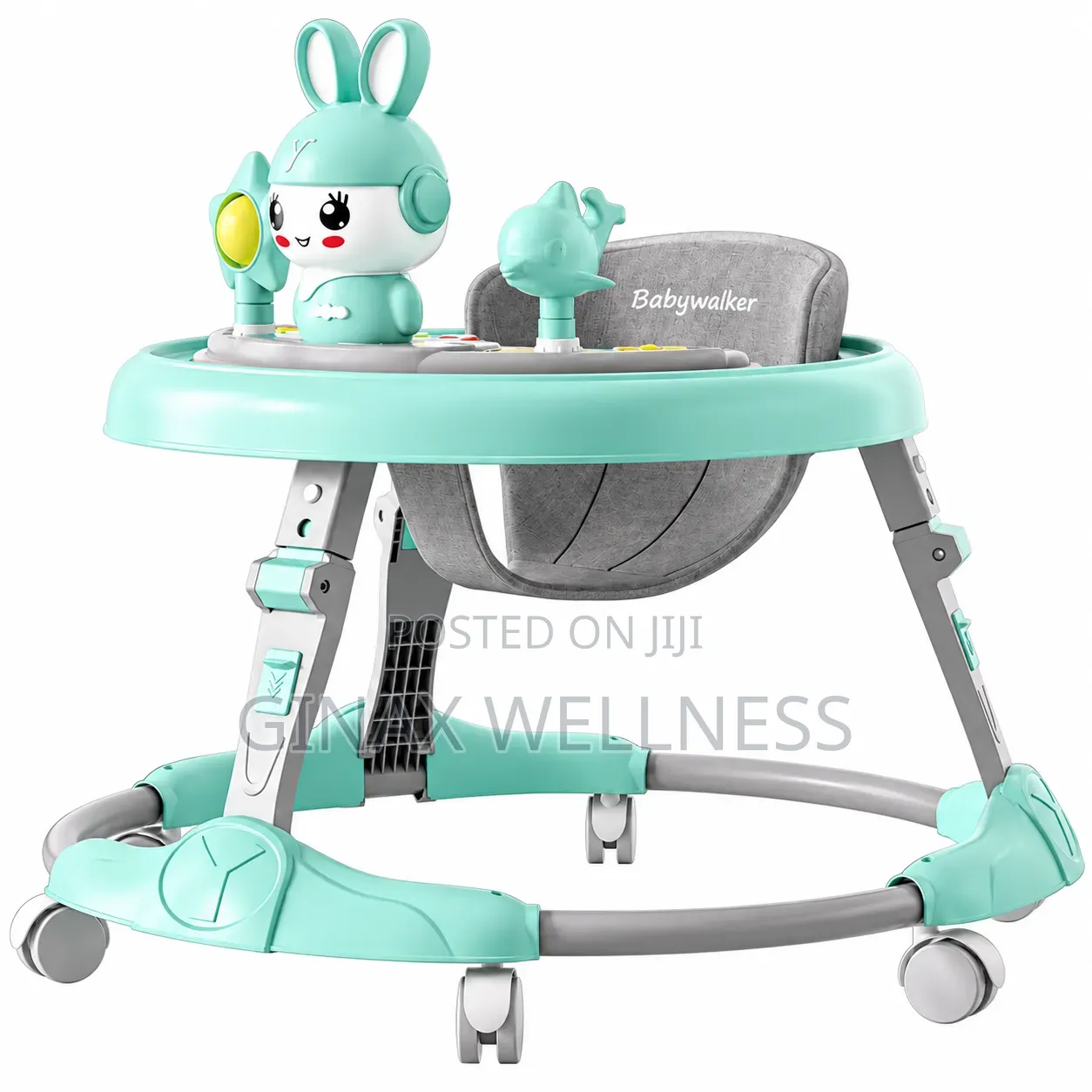 7-Level Adjustable Foldable Baby Walker With Music & Toys (6–18Months)