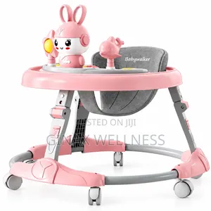 7-Level Adjustable Foldable Baby Walker With Music & Toys (6–18Months)