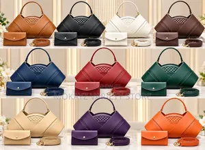 Classique Quilted v Shape Statement Leather Handbag With Mini Purse