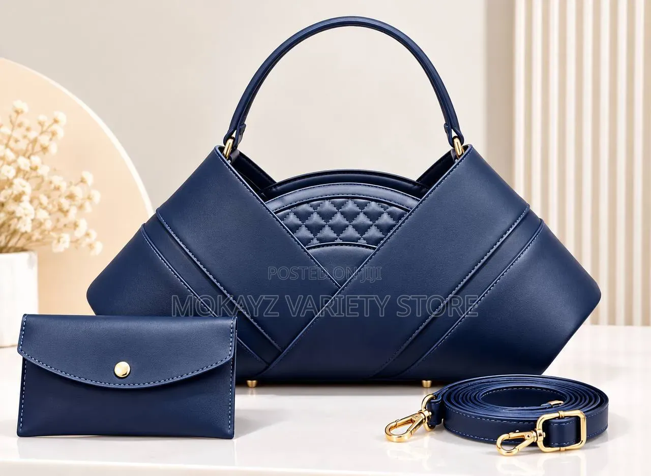 Classique Quilted v Shape Statement Leather Handbag With Mini Purse