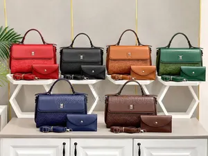 2in1 Classy Luxury Croc Skin Quality Leather Handbag With Mini Purse