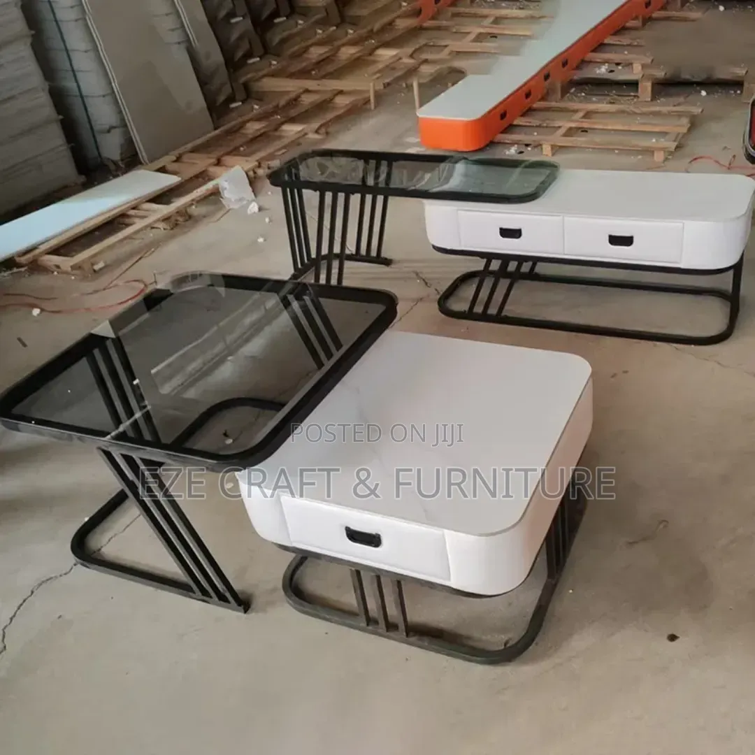 Glass and Marble 2in1 Center Table