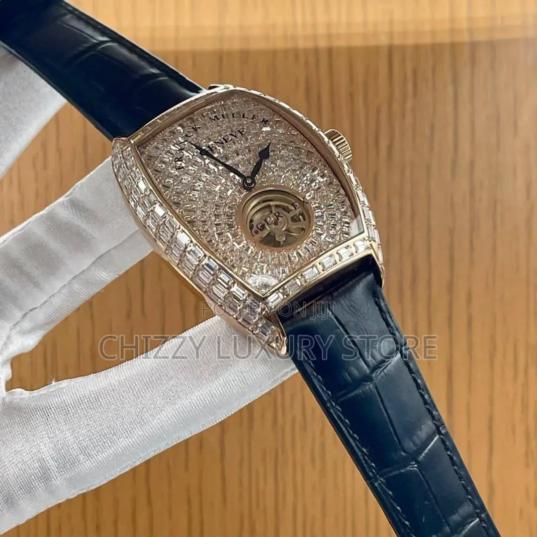 Franck Muller Quality Luxury Genuine Leather Automatic Wristwatch