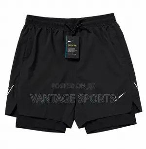 Men’s Gym & Road-Running Shorts With Built-in Inner Tights