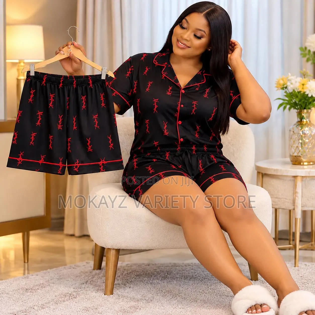 3pc Pyjamas Set Quality Shirt,short and Trouser Night Wear DSG