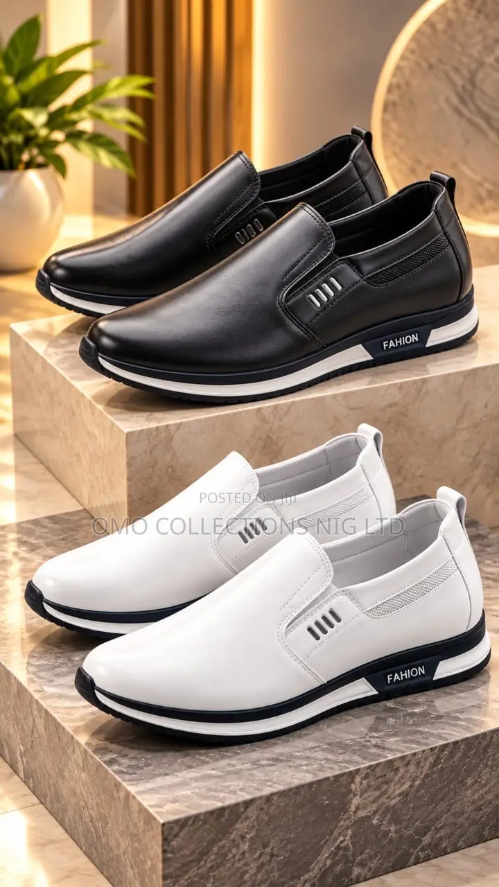 Men’s Premium Leather Slip-on Shoes – Stylish Footwear, Fully Boxed