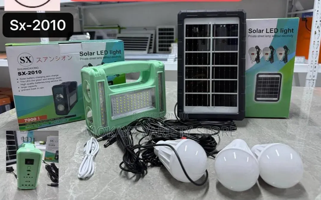 Sx-2010 7000mahsolar & Electric Rechargeable Led Lighting System