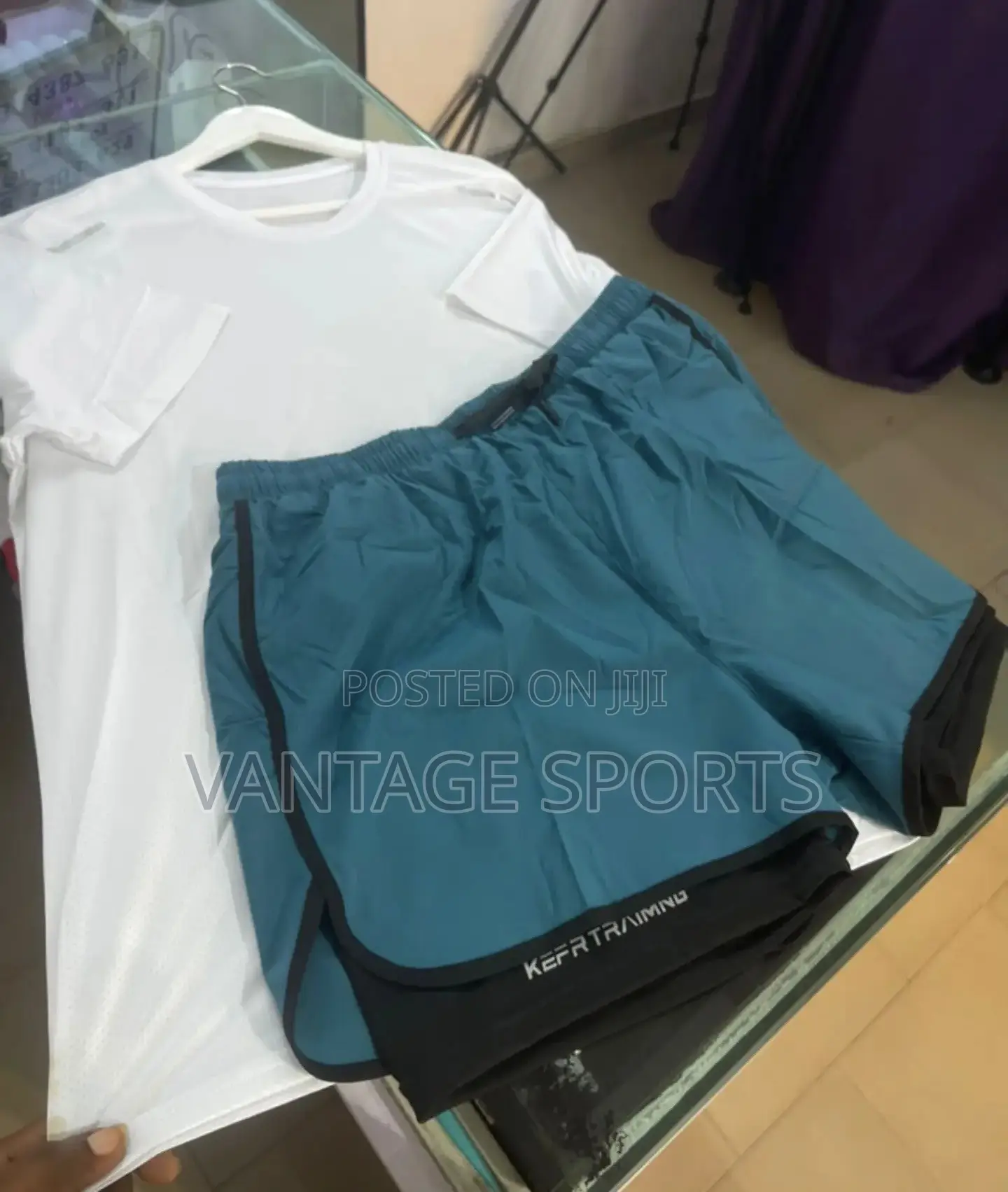 Men’s Workout Set: Athletic Shirt and Training Shorts