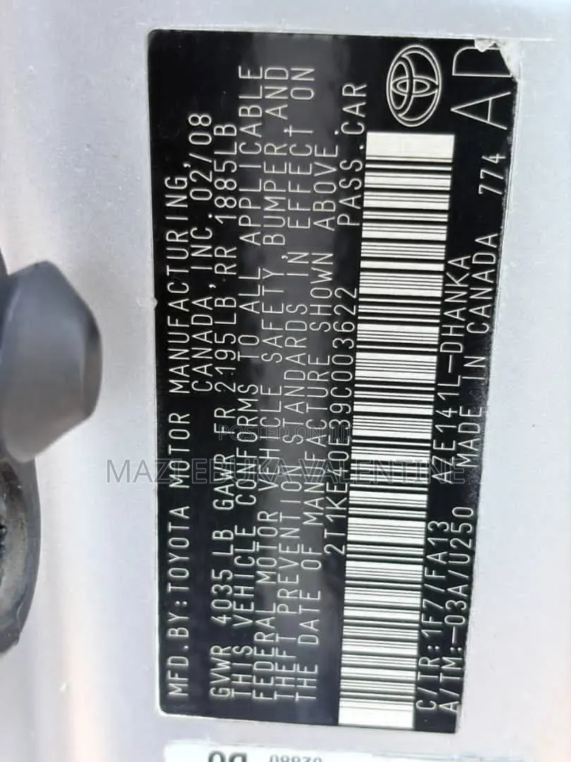 Toyota Matrix 2010 Silver