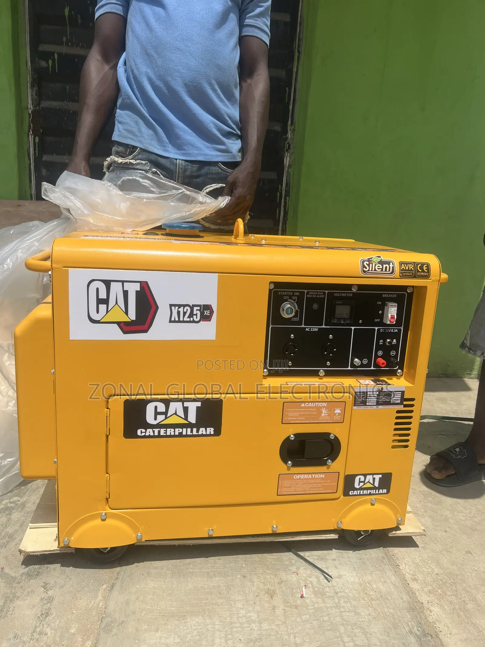 12Kva Cat Soundproof Diesel Generator 100% Copper Coil