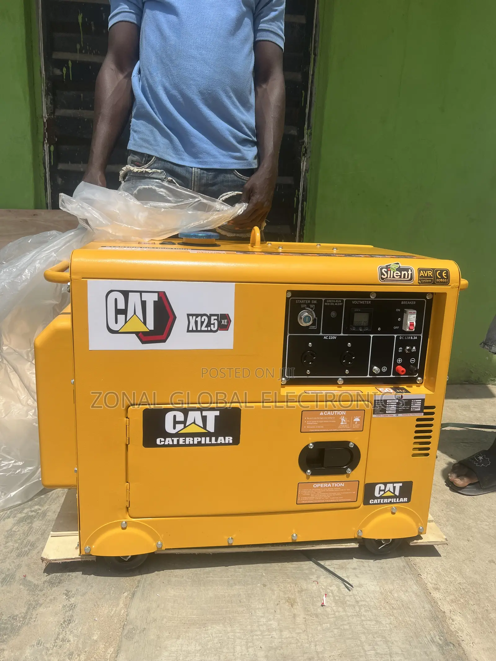 12Kva Cat Soundproof Diesel Generator 100% Copper Coil