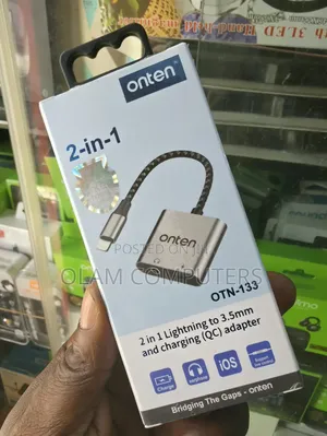 ONTEN Lightning to 3.5 Mm and Charging (QC) Adapter OTN-133