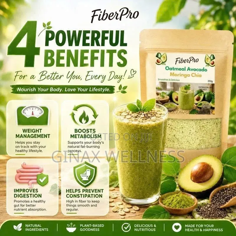 FiberPro Oatmeal, Avocado, Moringa and Chia Seeds Healthy Meal