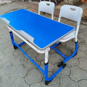 Quality Ergonomic Children's Study Table and Chair Set (2-Seater)