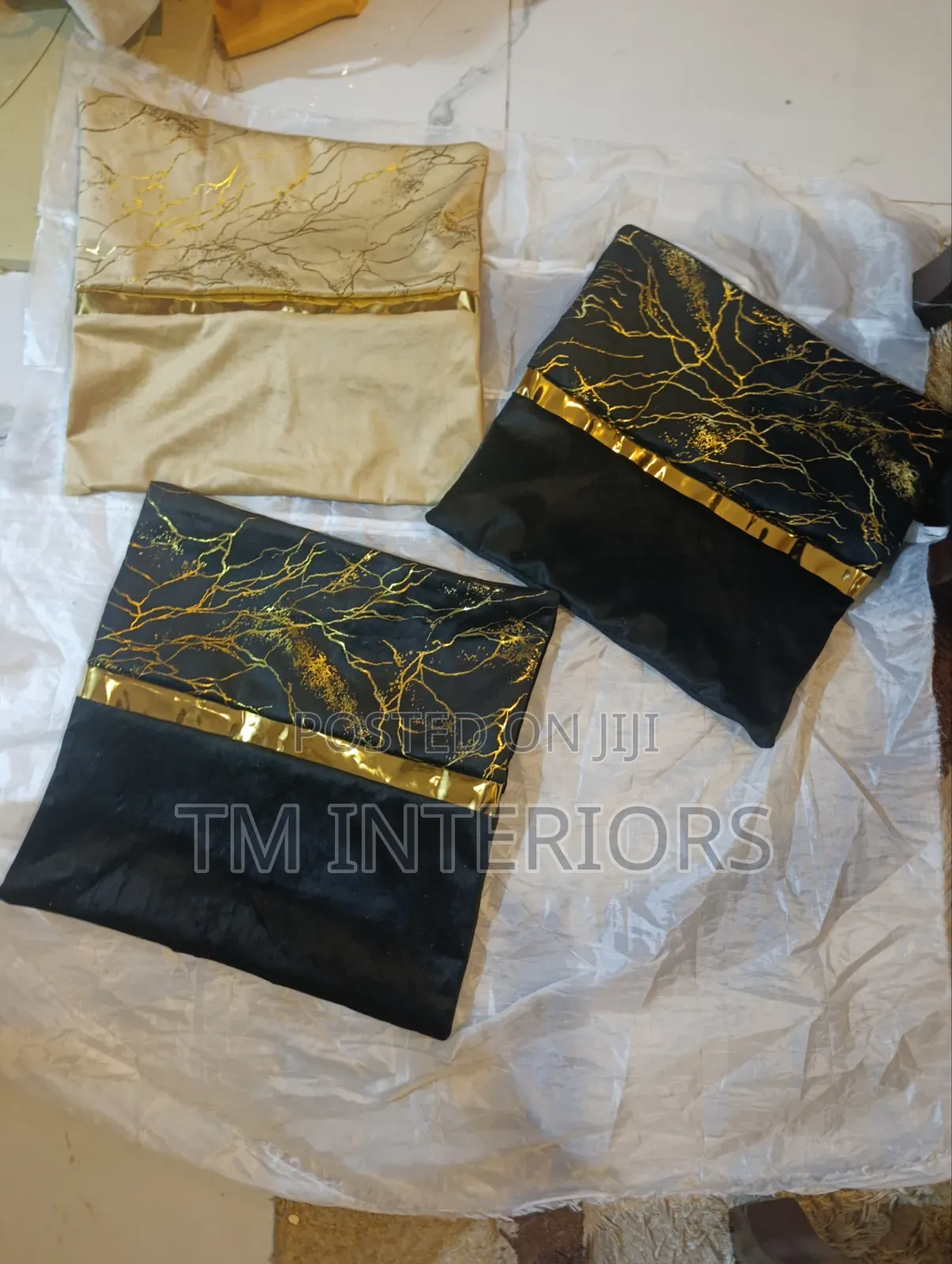 Gold and Black Classy Throw Pillows and Covers
