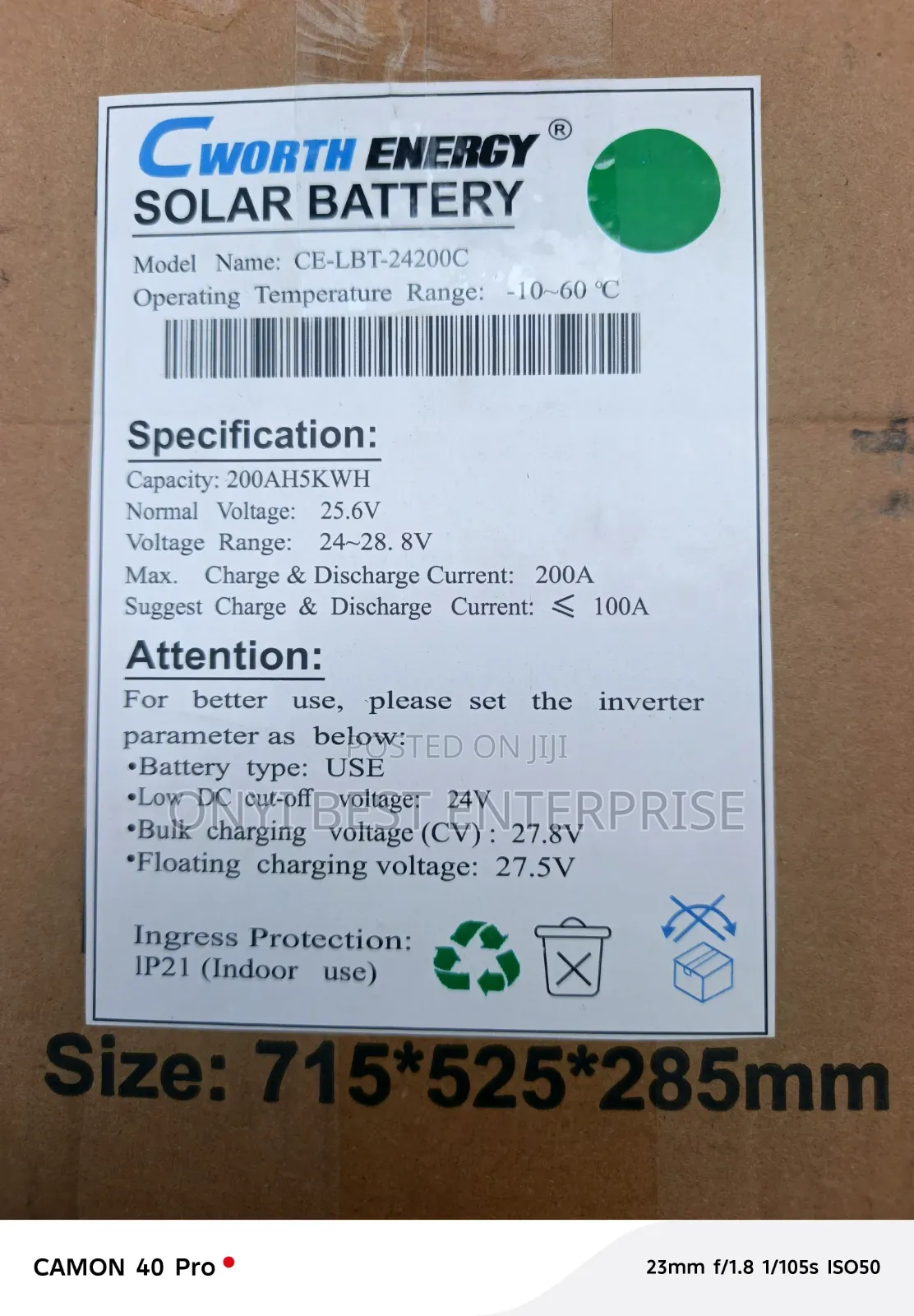 C Worth Energy Lithium Ion Battery 5kwh Upgrade New Model