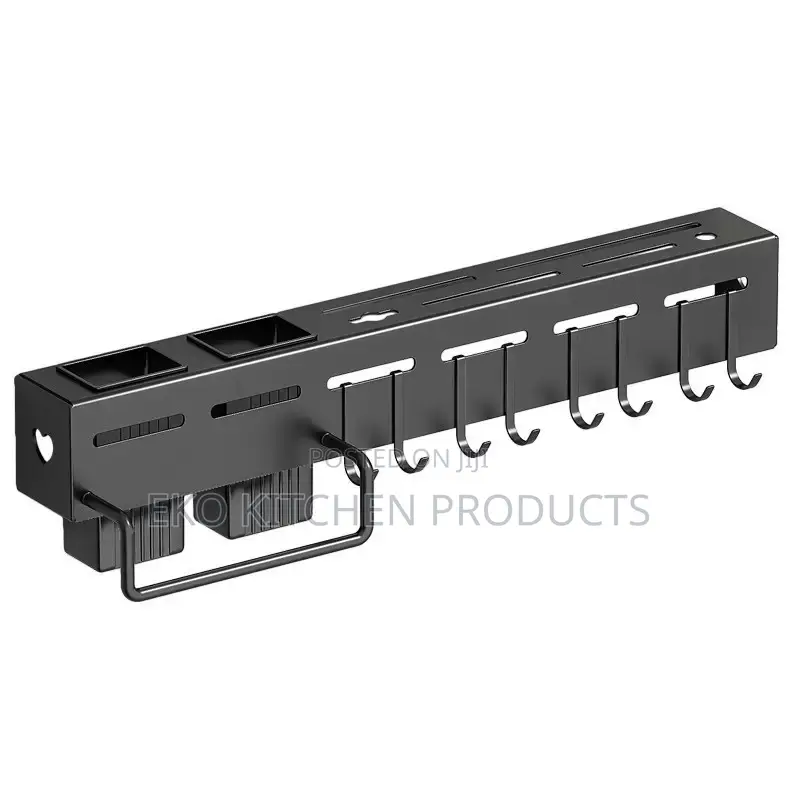 Non Drill Kitchen Rack, Knife and Cooking Utensils Holder