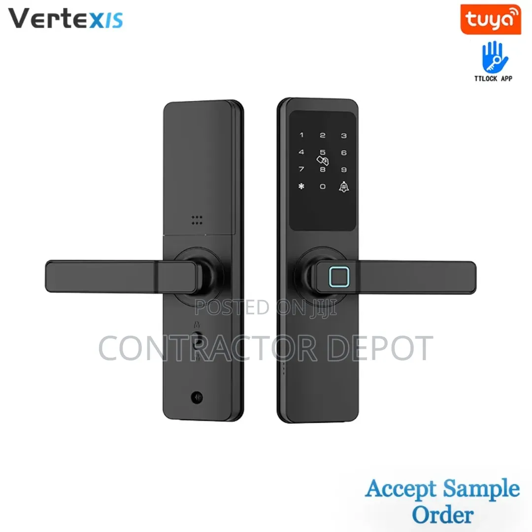 Fingerprint WiFi Touchscreen Matte Black Room Smart Door Lock