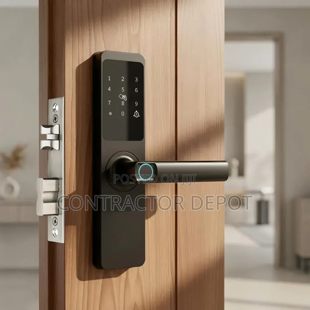 Fingerprint WiFi Touchscreen Matte Black Room Smart Door Lock