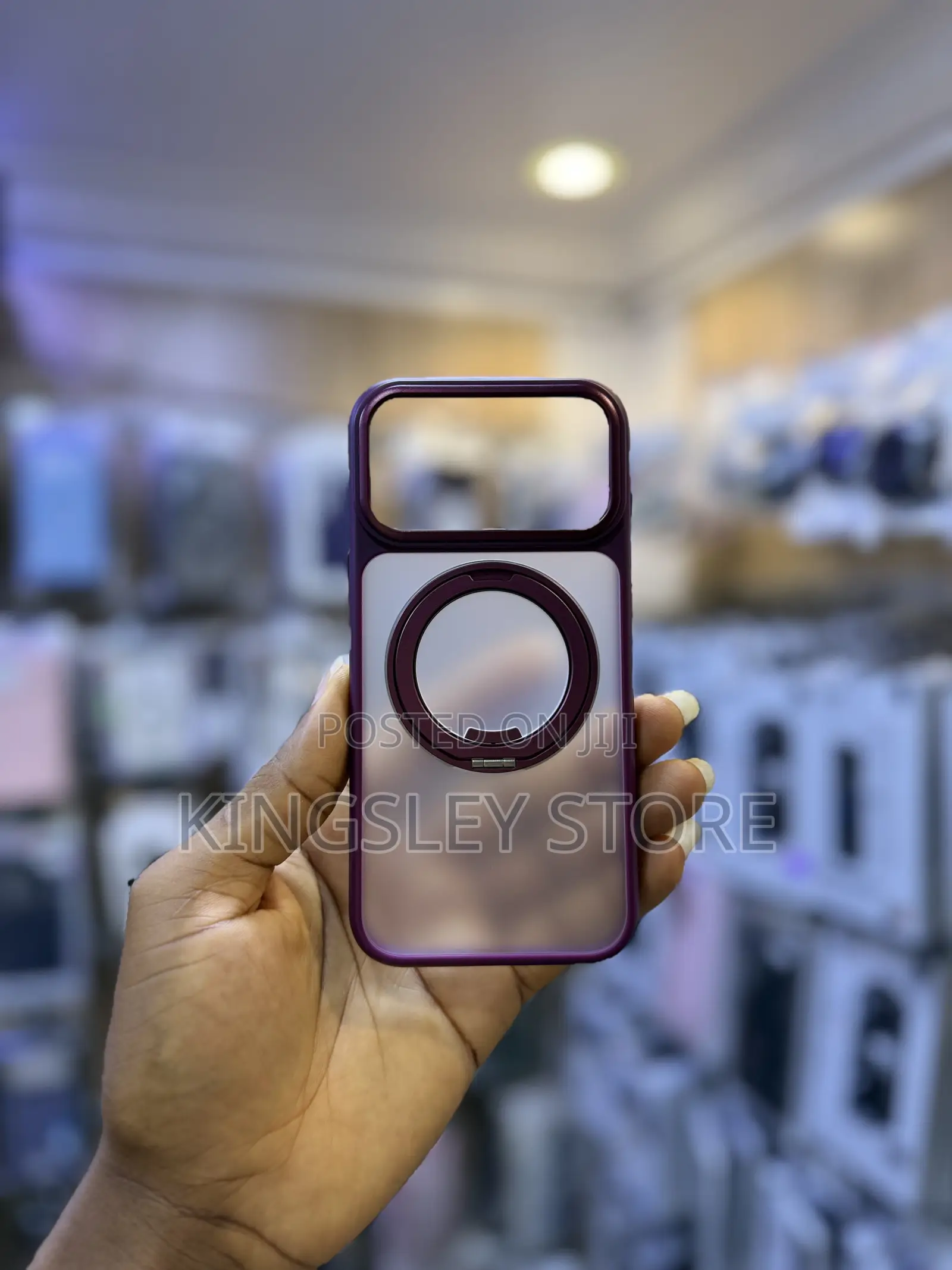 Metal Frame, 360 Rotating Stand Ring Protective Case for iPhone Series