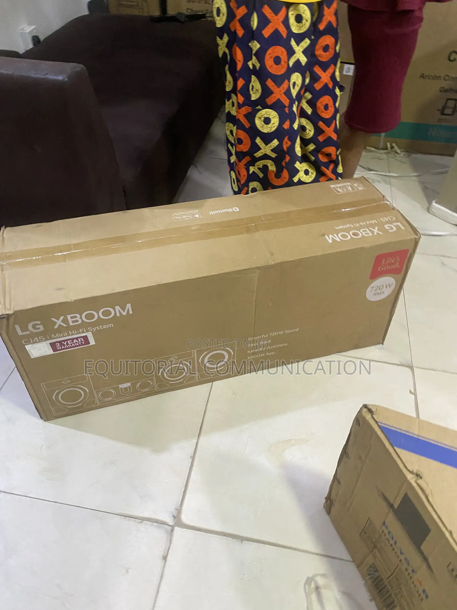 LG XBOOM CJ45 720W Bluetooth Sound System for Home Use