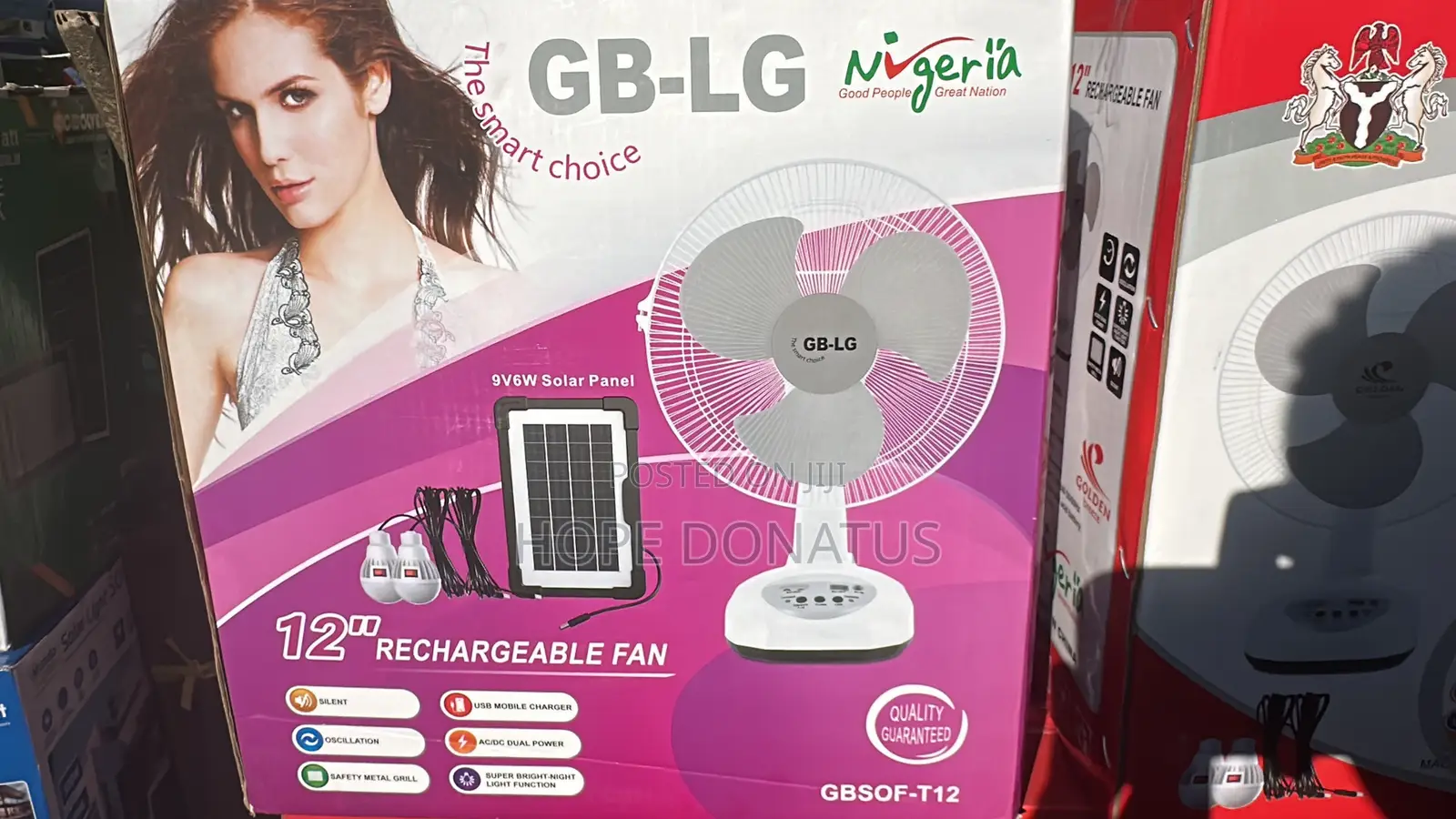 LG Table Rechargeable Fan 12”