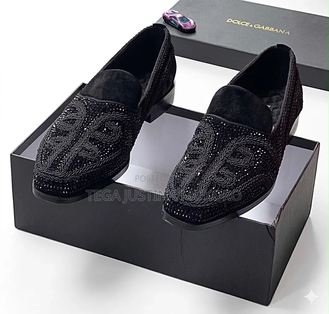 Luxury Studded and Woven Dolce and Gabbana Men's Dress Shoe