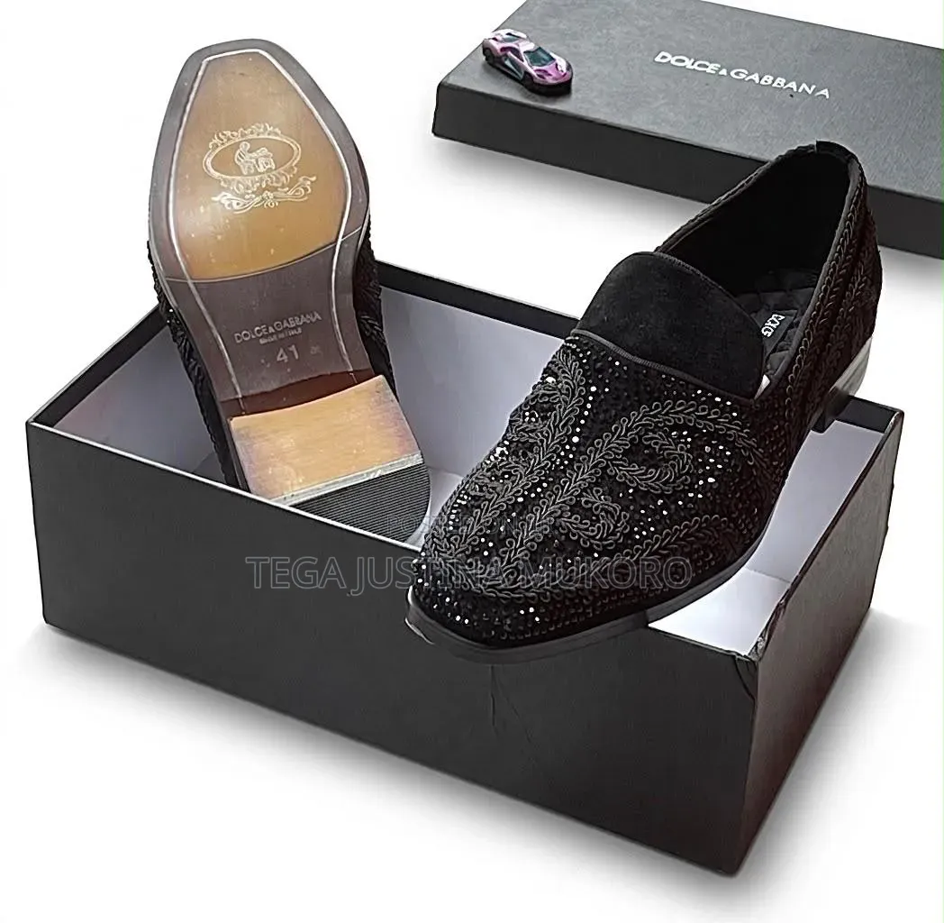 Luxury Studded and Woven Dolce and Gabbana Men's Dress Shoe