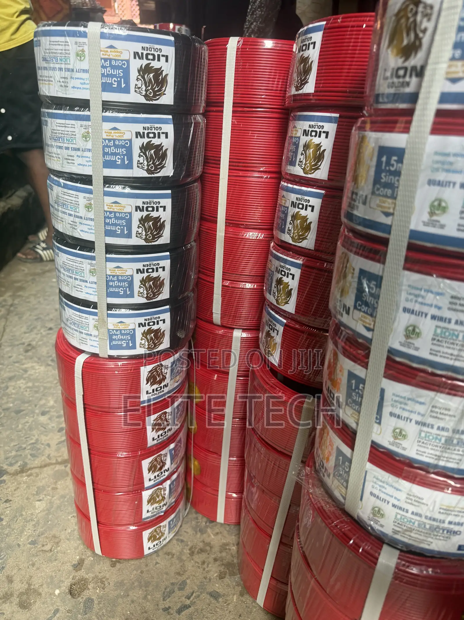 1.5mm Single Core Pure Copper Building Cable - 100m Roll (Full Gauge)⁠