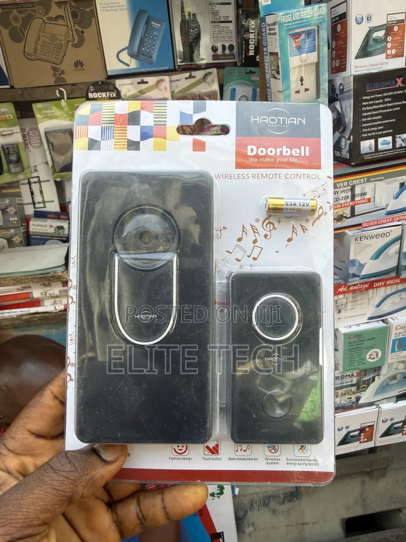 Wireless Doorbell - Waterproof, Plug & Play (Multiple Chimes)⁠