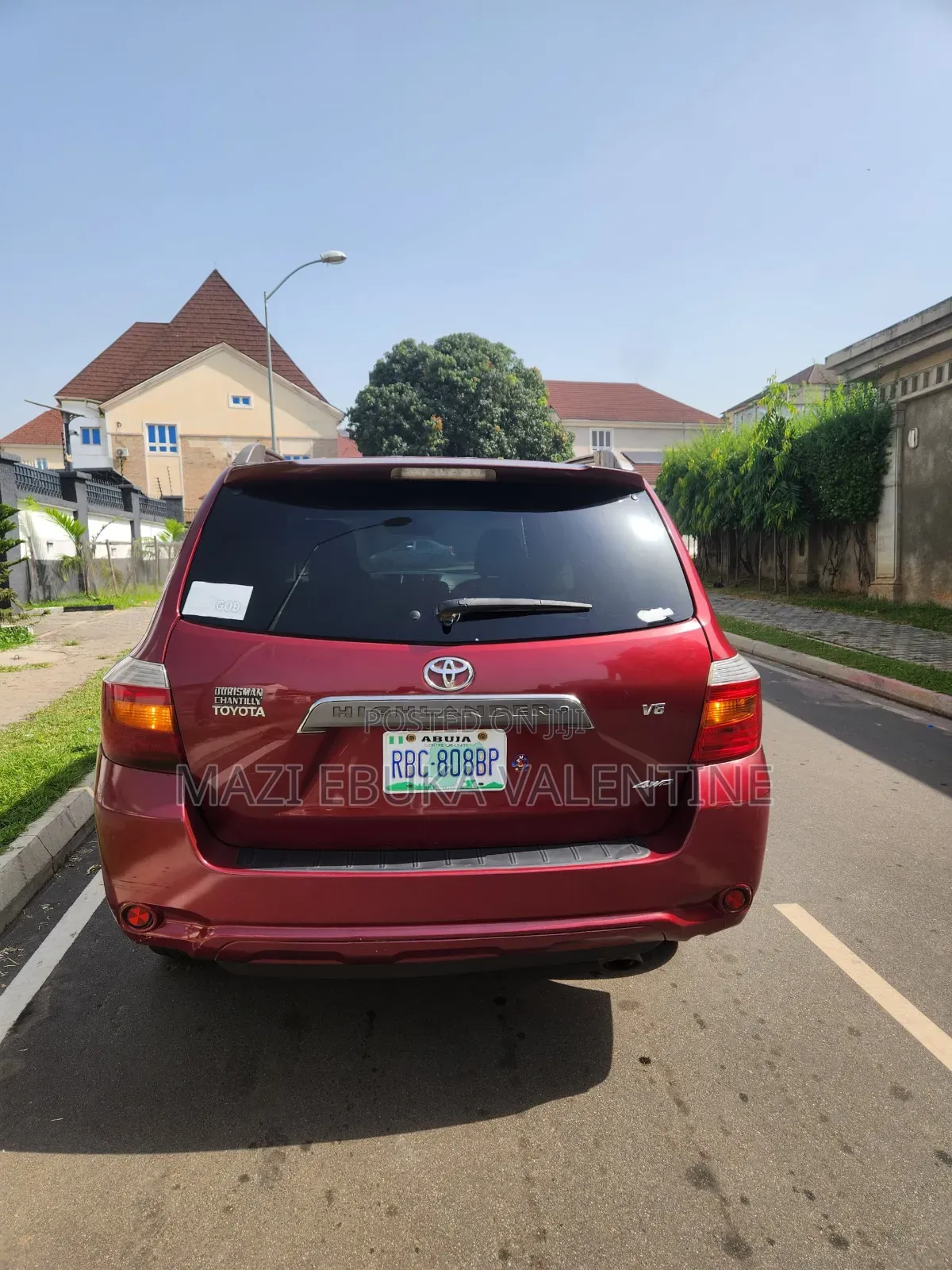 Toyota Highlander 2008 Burgundy