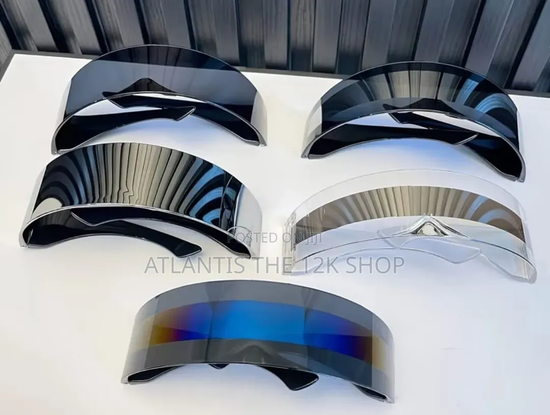 Matrix Style Sunshades Clear Futuristic Sci Fi Style Glasses Unisex