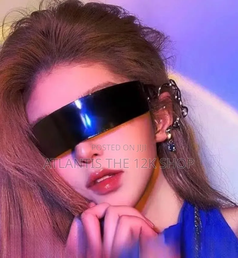 Matrix Style Sunshades Clear Futuristic Sci Fi Style Glasses Unisex