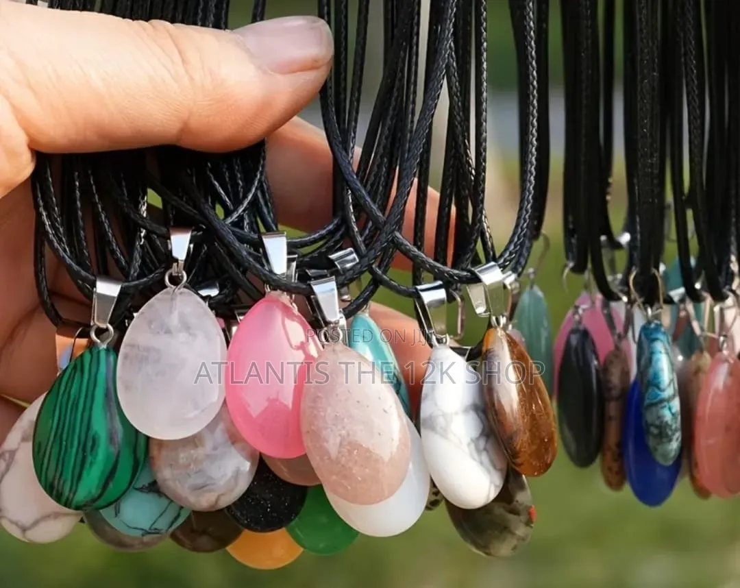 Natural Gemstone Semi Precious Stones Crystal Pendant Amethyst Jade