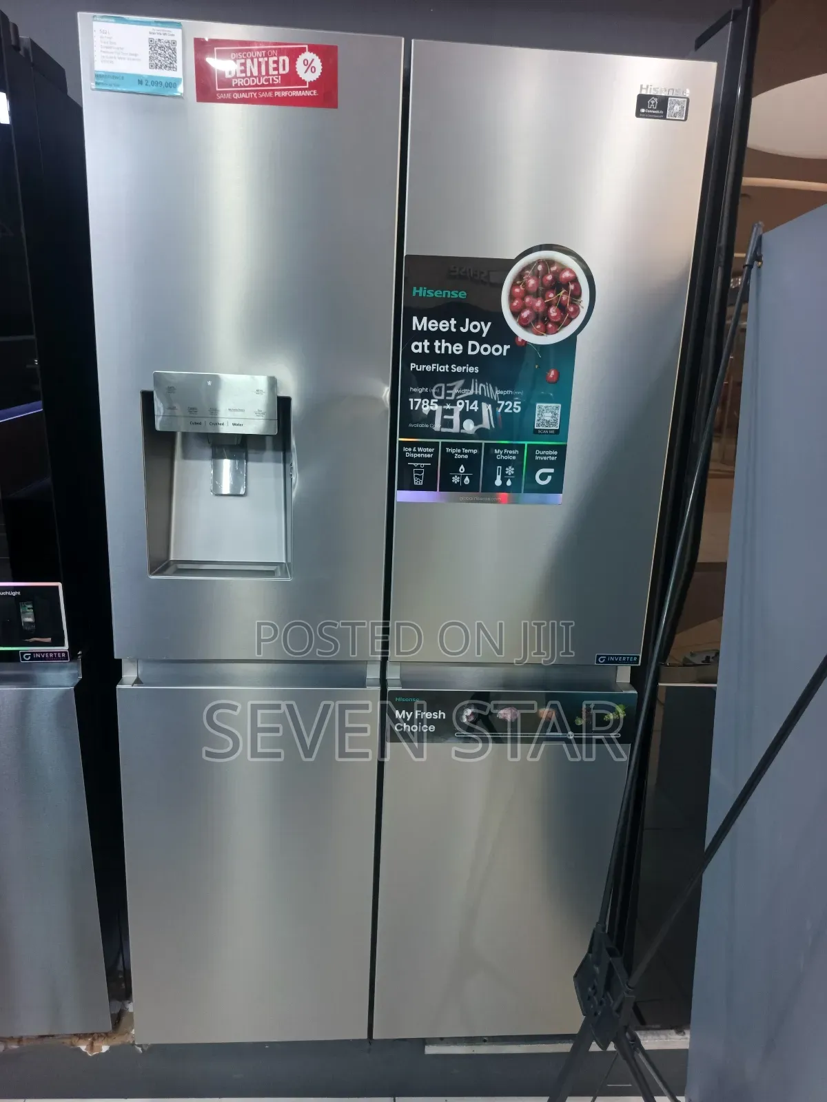 Hisense Side by Side Refrigerator REF 68WCS 538L 4doors