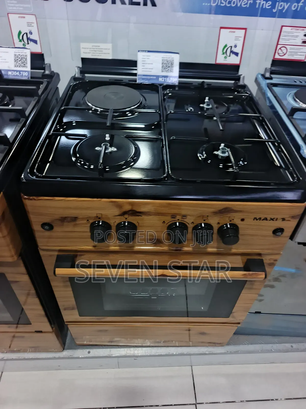 MAXI 60*60 Gas Cooker 3gas 1 Electric, Oven