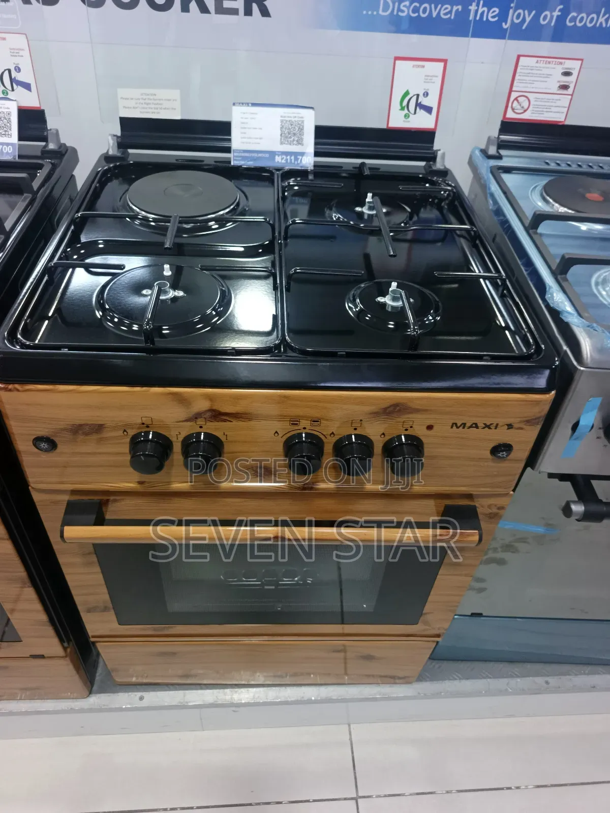 MAXI 60CM by 60CM (3+1) WOOD
 With Oven