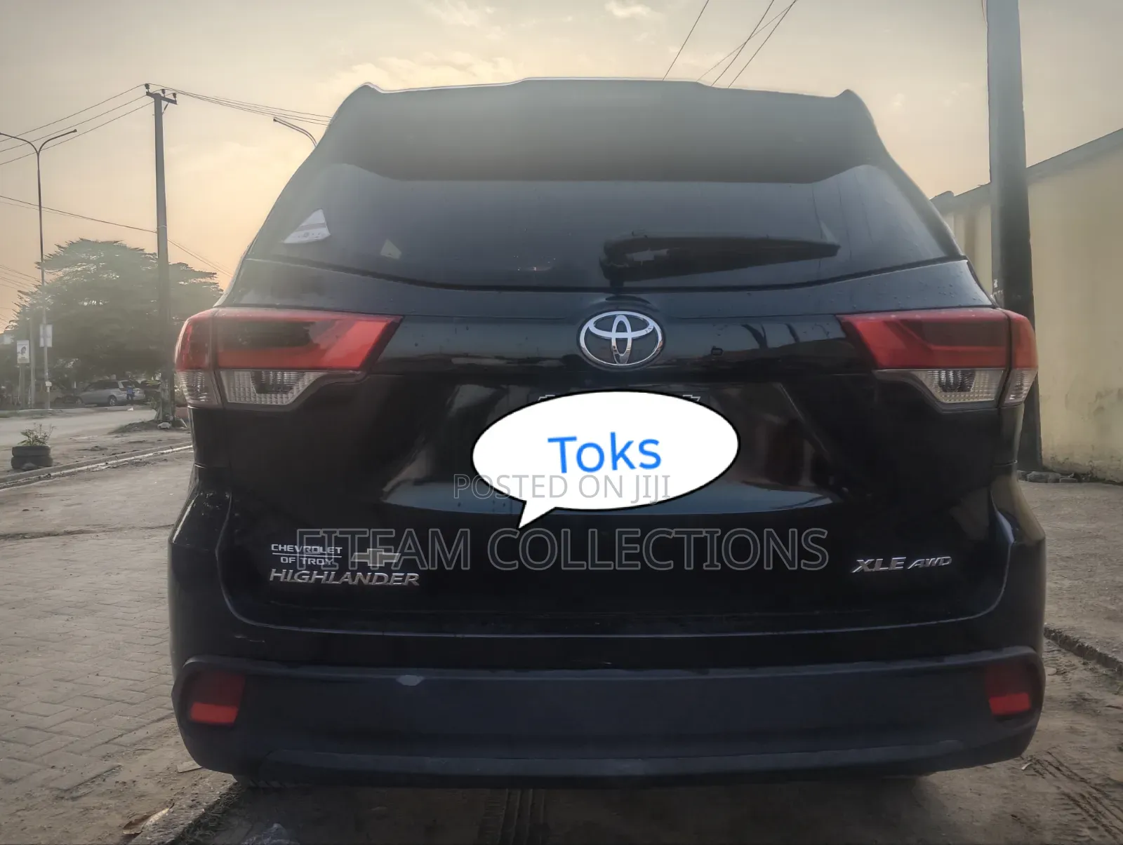 Toyota Highlander XLE 4x4 V6 (3.5L 6cyl 8A) 2017 Black