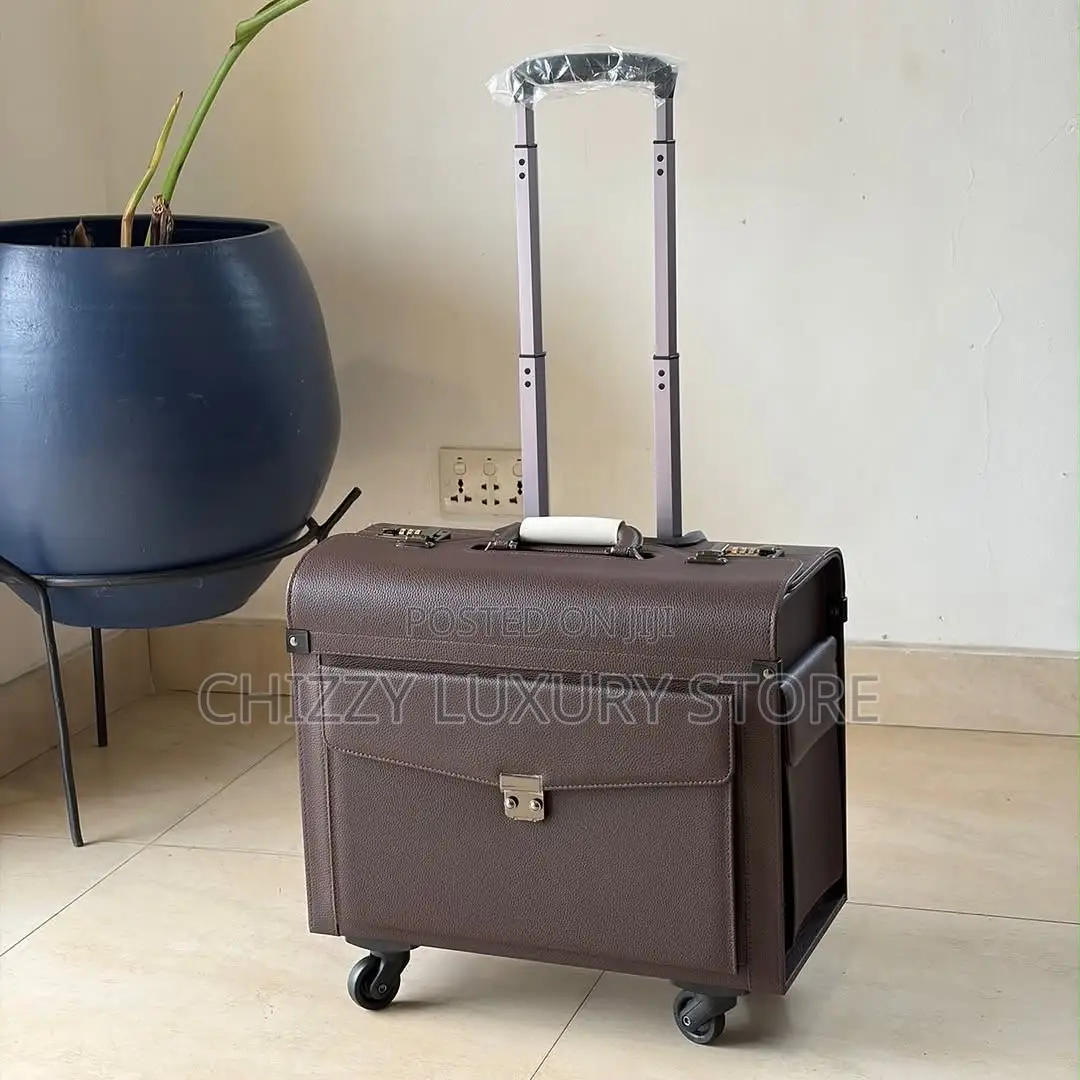 Mont Blanc Quality Luxury Men Genuine Leather Luggage