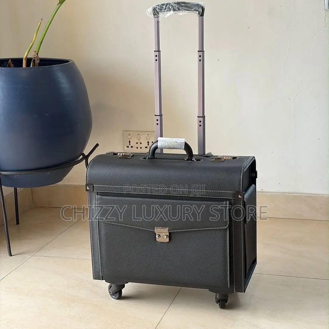 Mont Blanc Quality Luxury Men Genuine Leather Luggage