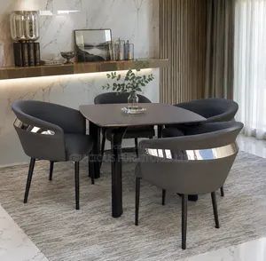 Luxury Dining Set With Marble Top – 4 Seater